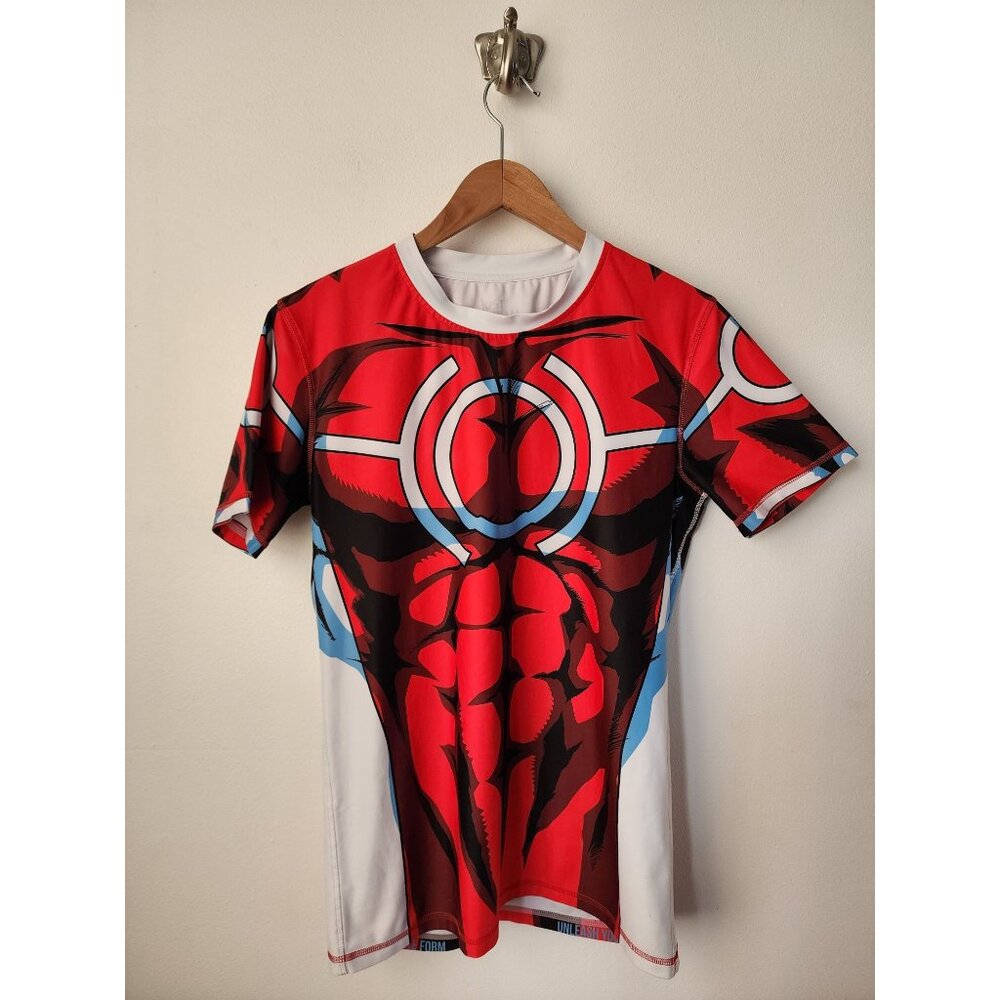 Just Saiyan skinz red MHA All Might silver age skintight top L